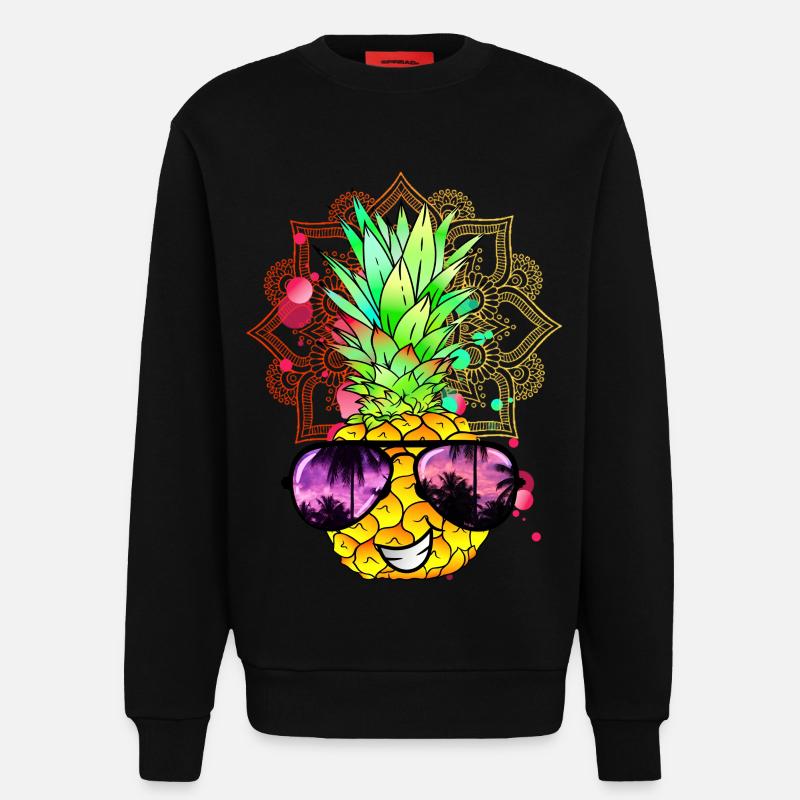 Ananas Mandala - Sweatshirt - made by SPREAD  - SOLID BLACK