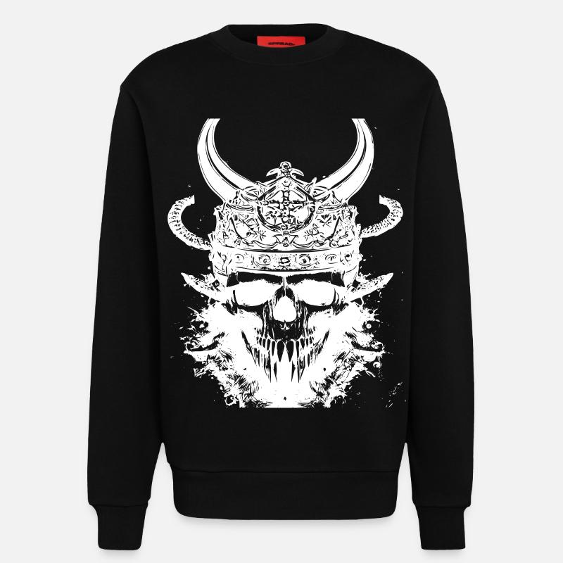 Wikinger Schädel - Sweatshirt - made by SPREAD - SOLID BLACK