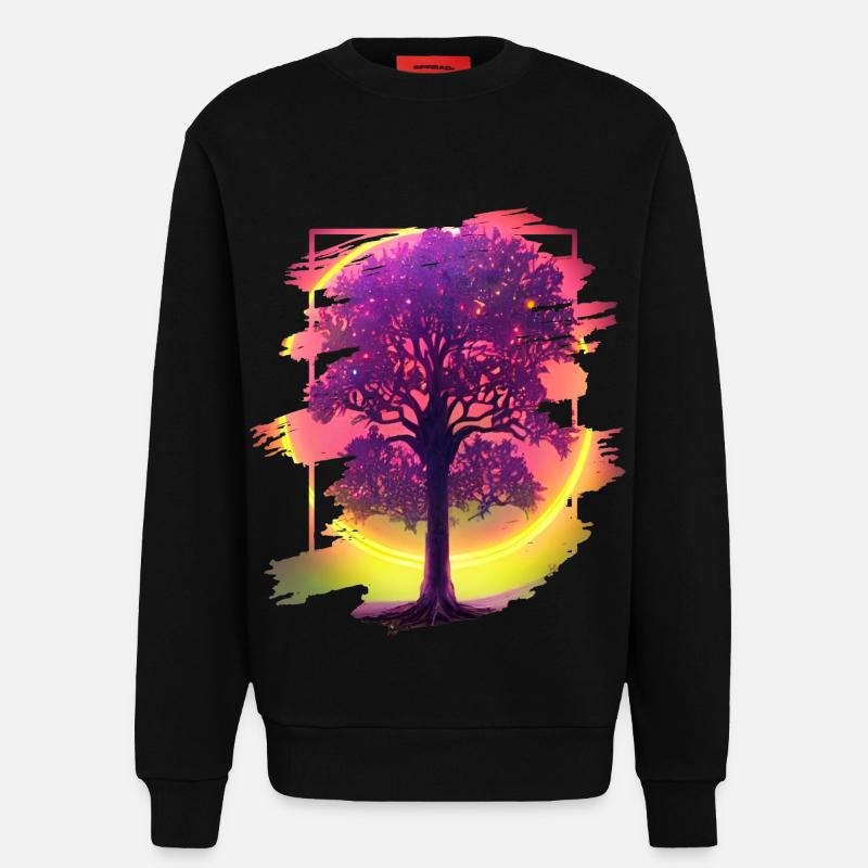 Tree - Sweatshirt - made by SPREAD  - SOLID BLACK