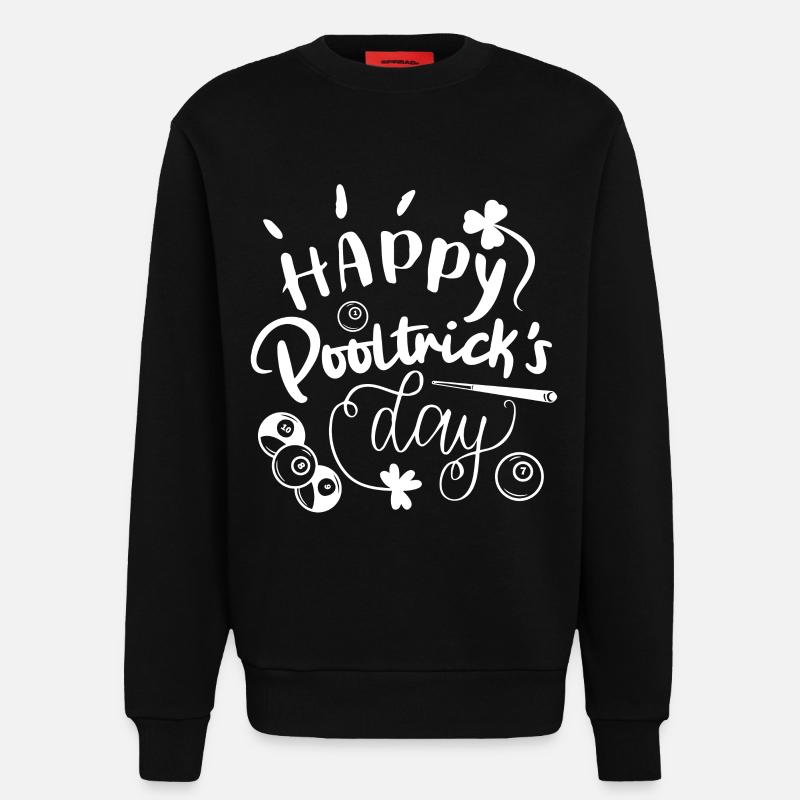 Poolbillard St. Patrick's Day - Sweatshirt - made by SPREAD - SOLID BLACK