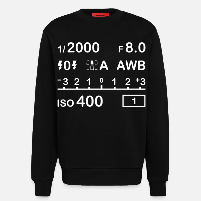 Digitalkamera Einstellungen - Sweatshirt - made by SPREAD  - SOLID BLACK