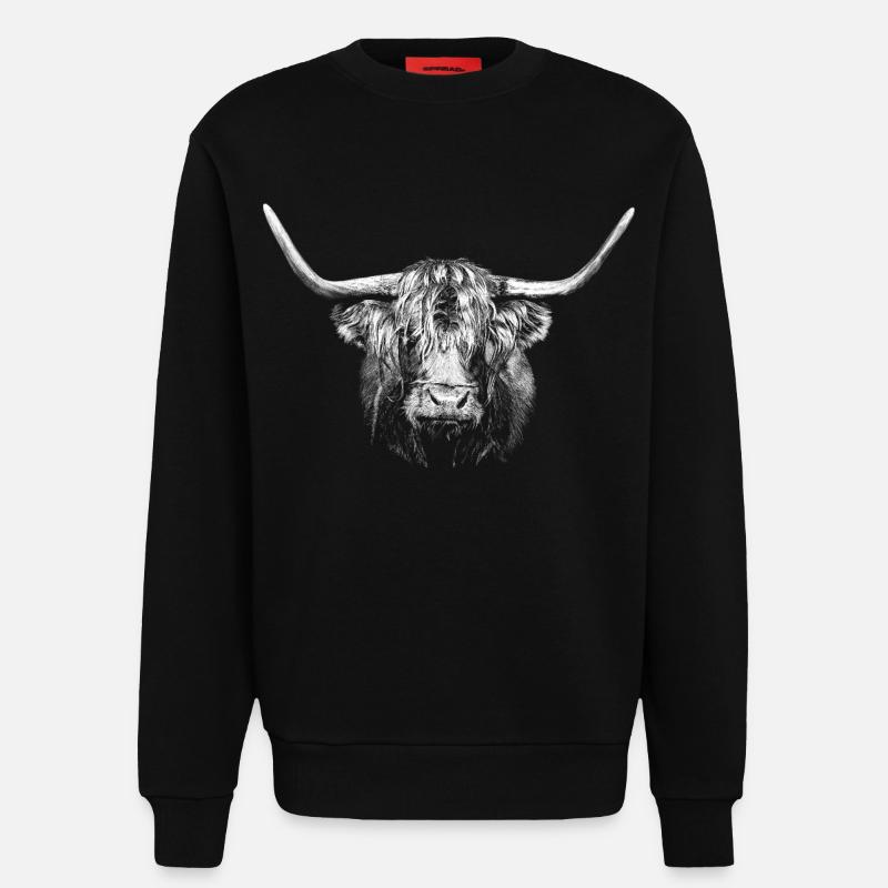 Stier - Sweatshirt - made by SPREAD  - SOLID BLACK