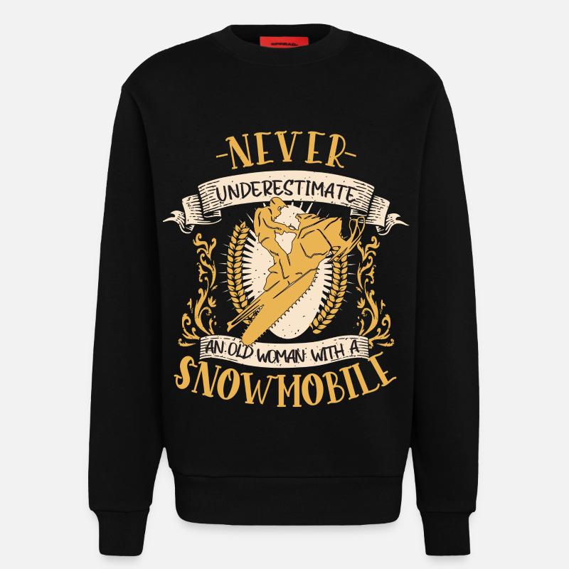 Snowmobile Snowmobile Fun Gift - Sweatshirt - made by SPREAD  - SOLID BLACK