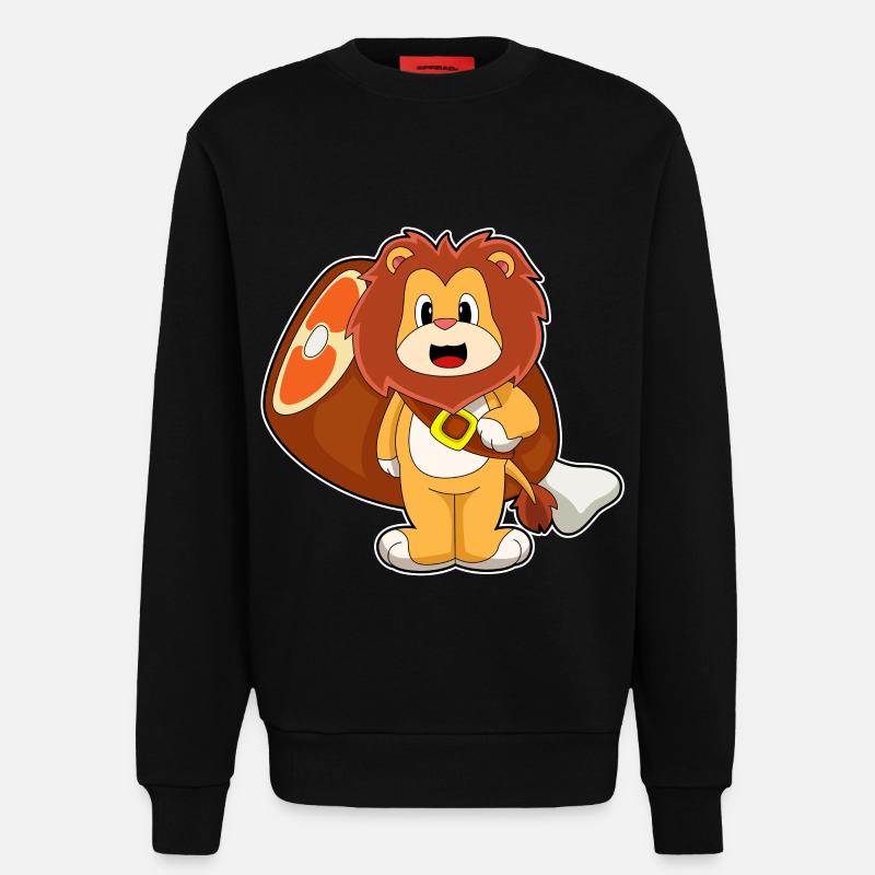 Löwe Fleisch - Sweatshirt - made by SPREAD  - SOLID BLACK