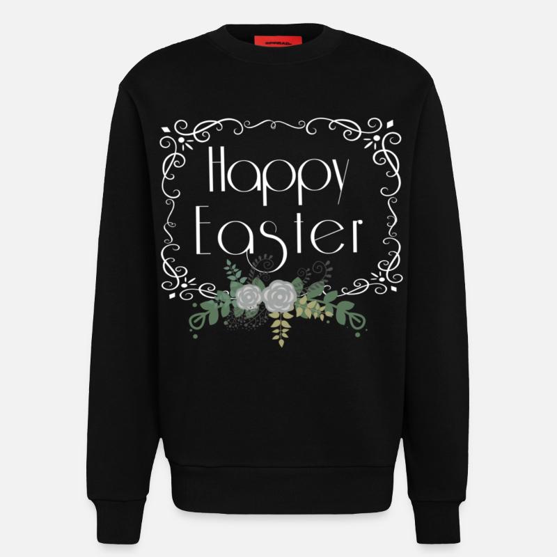 Joyeuses Pâques - Sweat bio décontracté fabriqué en UE - SOLID BLACK