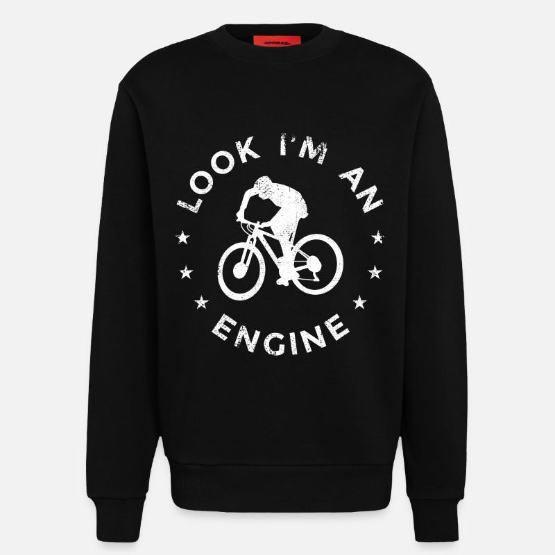Witziger Radfahrer Spruch - Sweatshirt - made by SPREAD - SOLID BLACK