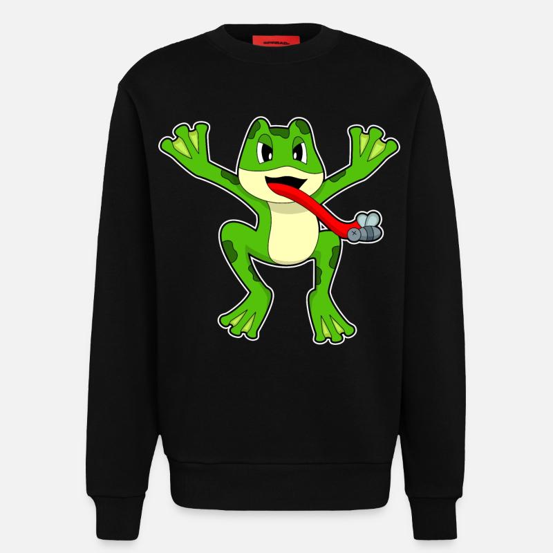 Frosch Fliege - Sweatshirt - made by SPREAD  - SOLID BLACK