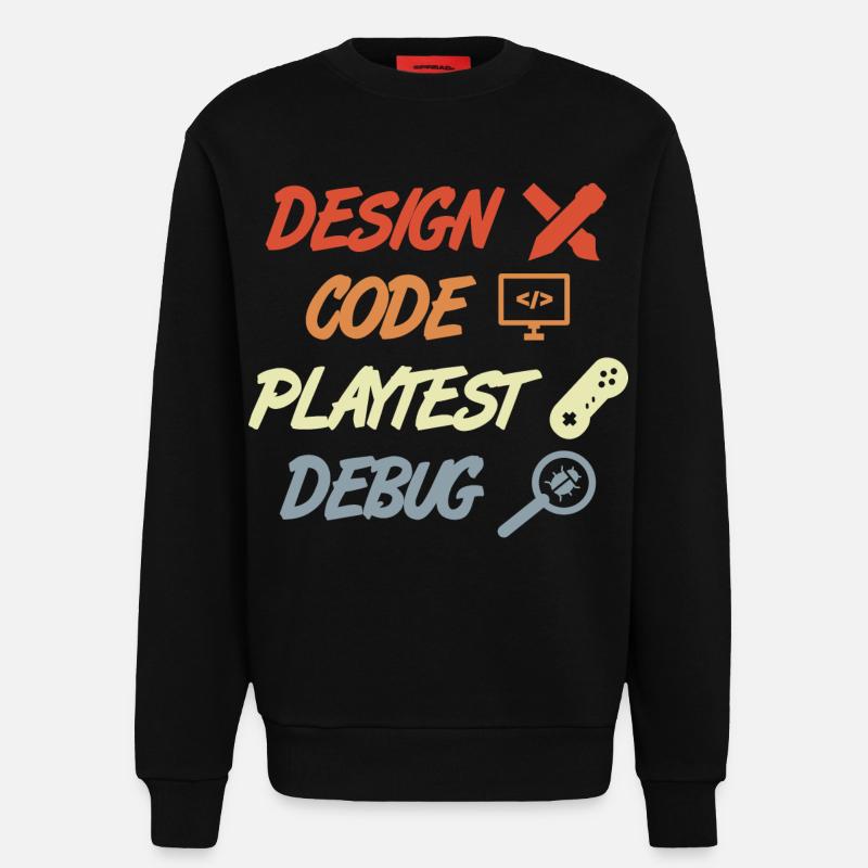 Game Development Process - Sweatshirt - made by SPREAD  - SOLID BLACK