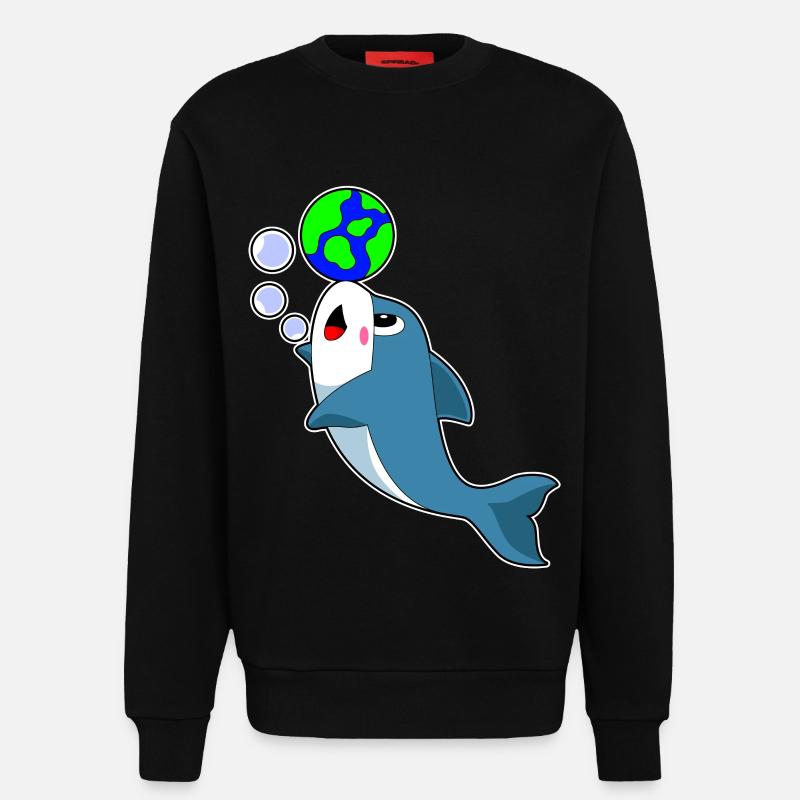 Delfin Erde - Sweatshirt - made by SPREAD  - SOLID BLACK
