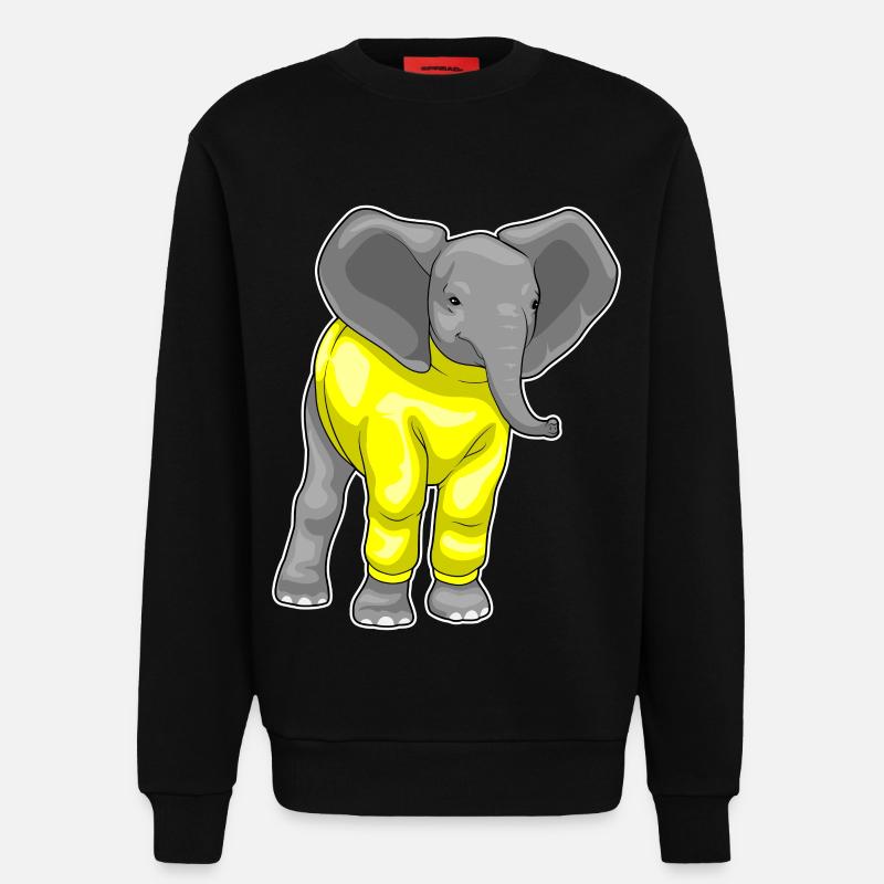 Elefant Winter Pullover - Sweatshirt - made by SPREAD - SOLID BLACK