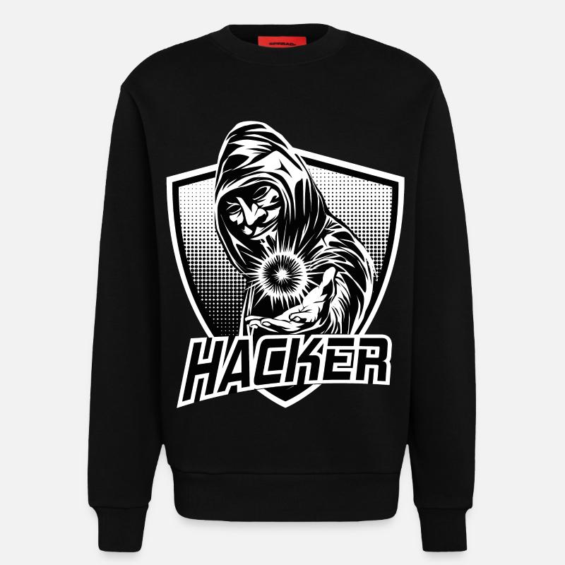 HACKER - Sweatshirt - made by SPREAD - SOLID BLACK