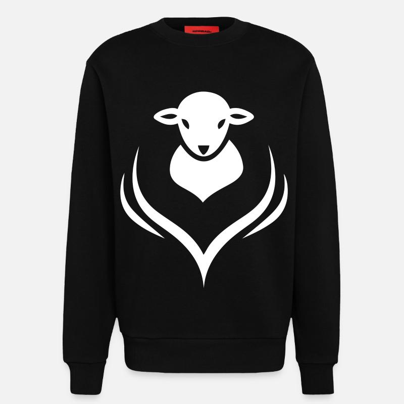 Lamb Lamb Sheep Shepherd - Sweatshirt - made by SPREAD  - SOLID BLACK