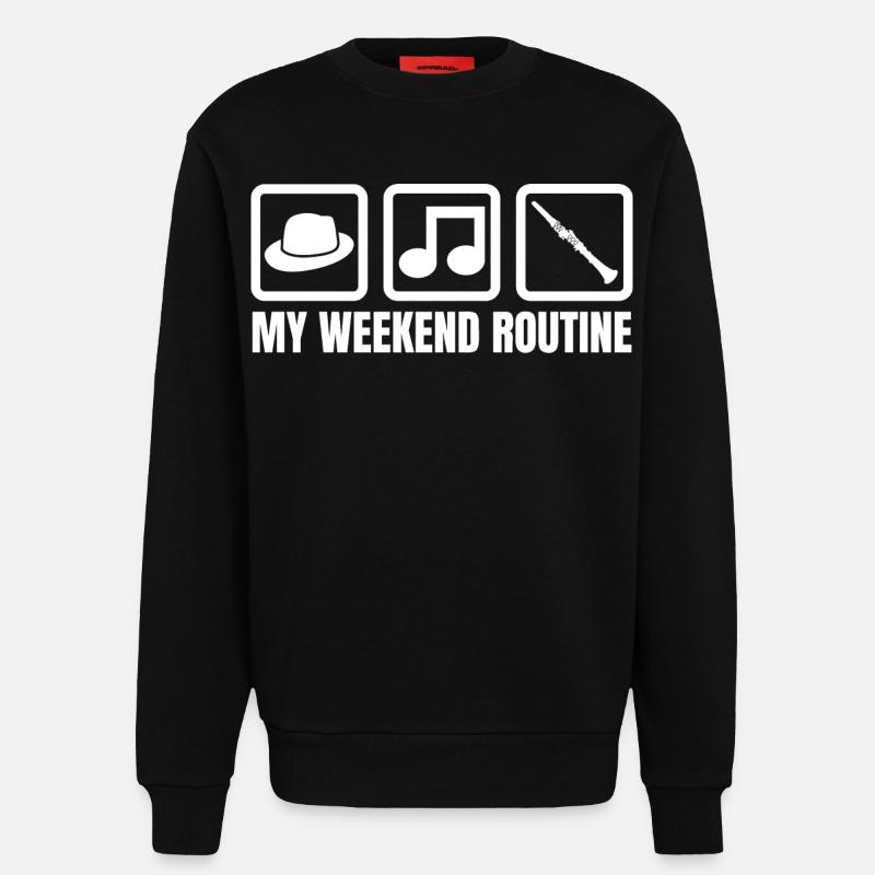 Klarinette Wochenende - Sweatshirt - made by SPREAD  - SOLID BLACK