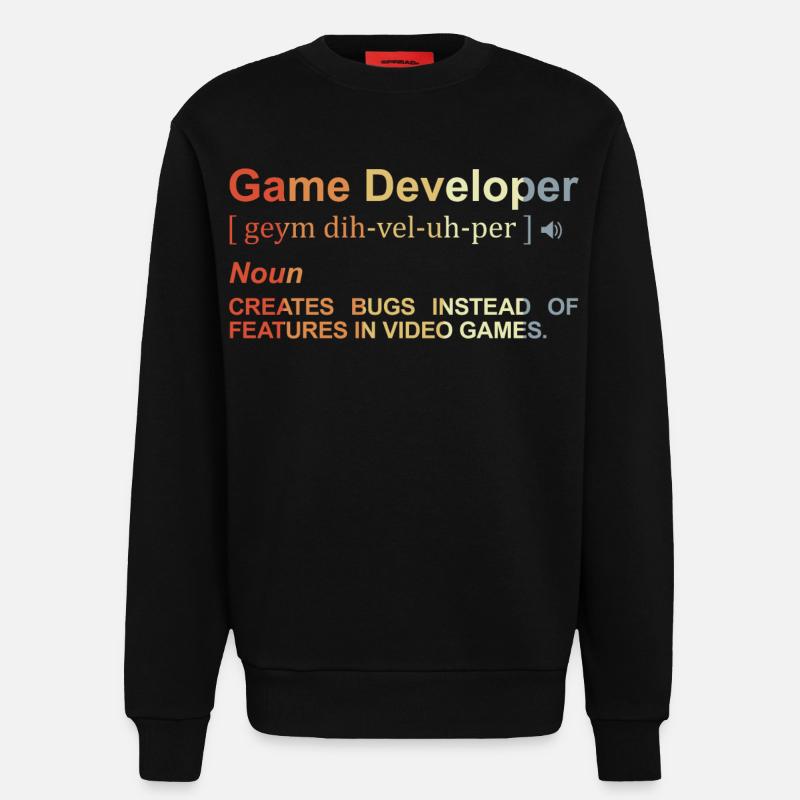 Game Developer Definition - Sweatshirt - made by SPREAD  - SOLID BLACK