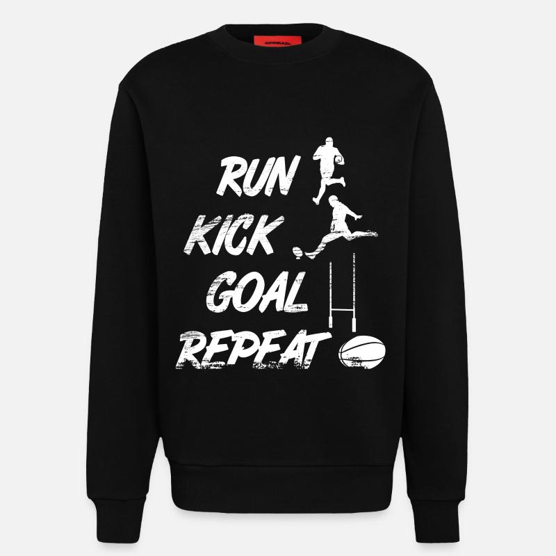 Rugbyspieler Routine - Sweatshirt - made by SPREAD  - SOLID BLACK