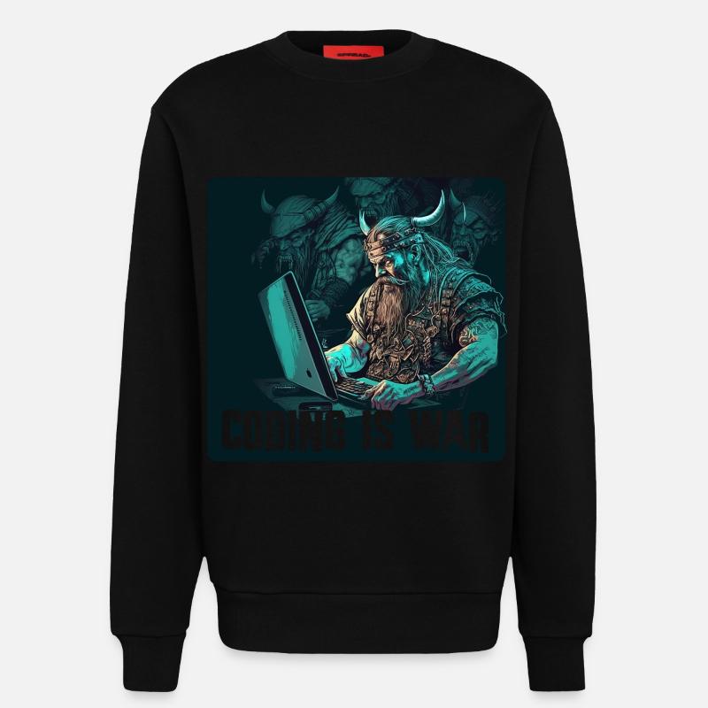 Programmier Wikinger - Sweatshirt - made by SPREAD  - SOLID BLACK