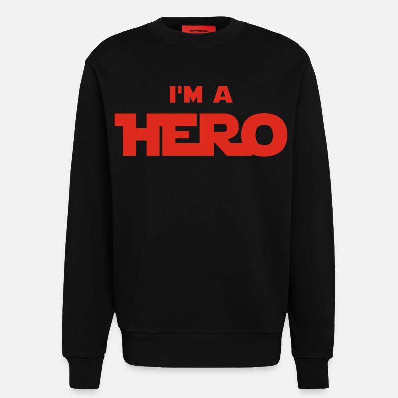 Ich bin ein Held (rot) - Sweatshirt - made by SPREAD  - SOLID BLACK