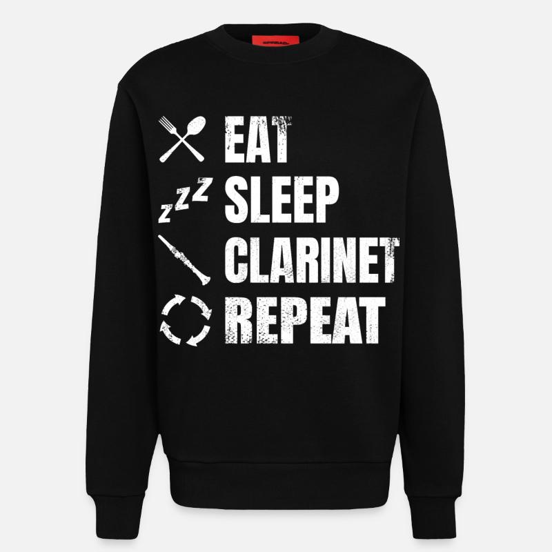 Klarinette Routine - Sweatshirt - made by SPREAD  - SOLID BLACK