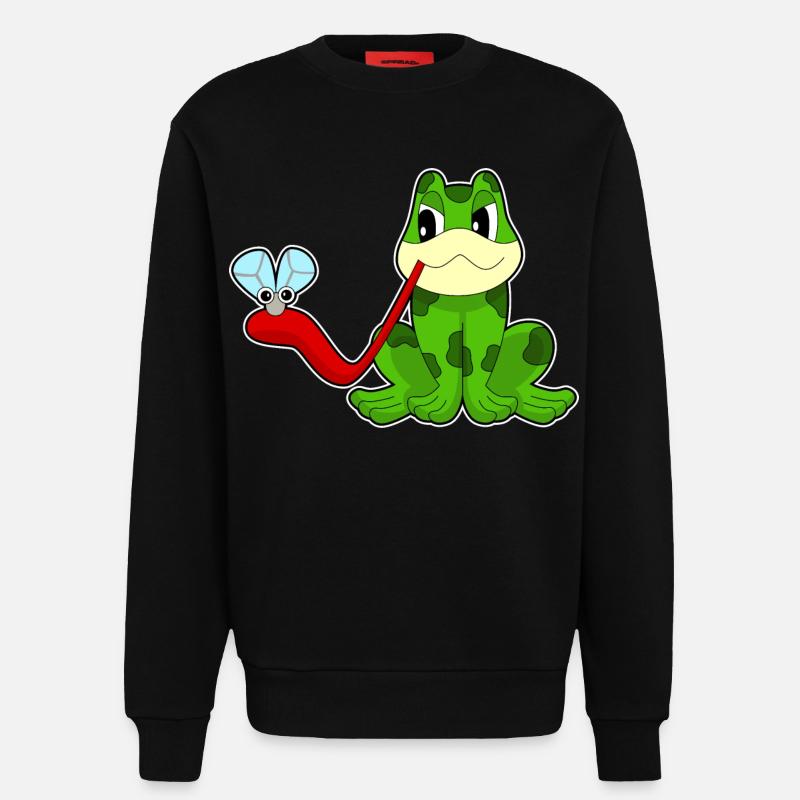 Frosch Fliege - Sweatshirt - made by SPREAD  - SOLID BLACK