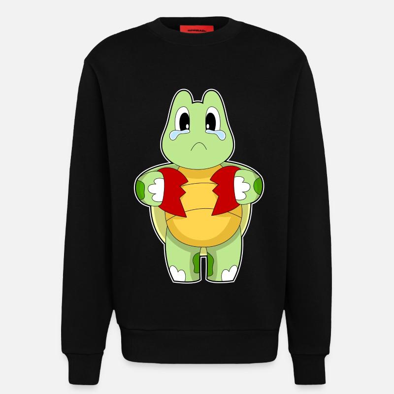 Schildkröte Herz zerbrochen - Sweatshirt - made by SPREAD  - SOLID BLACK