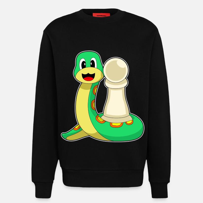 Schachfigur Bauer Schlange Schach - Sweatshirt - made by SPREAD  - SOLID BLACK