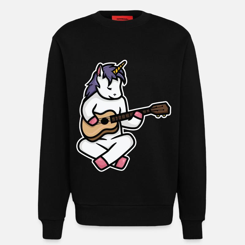 Ukulele Einhorn - Sweatshirt - made by SPREAD  - SOLID BLACK