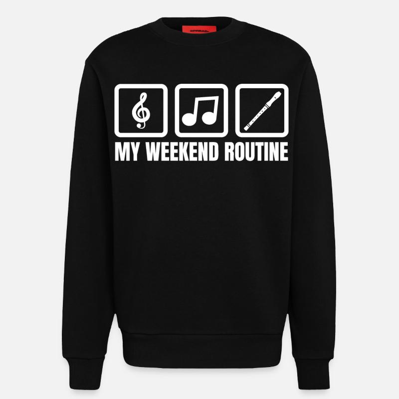 Meine Wochenendroutine - Sweatshirt - made by SPREAD  - SOLID BLACK