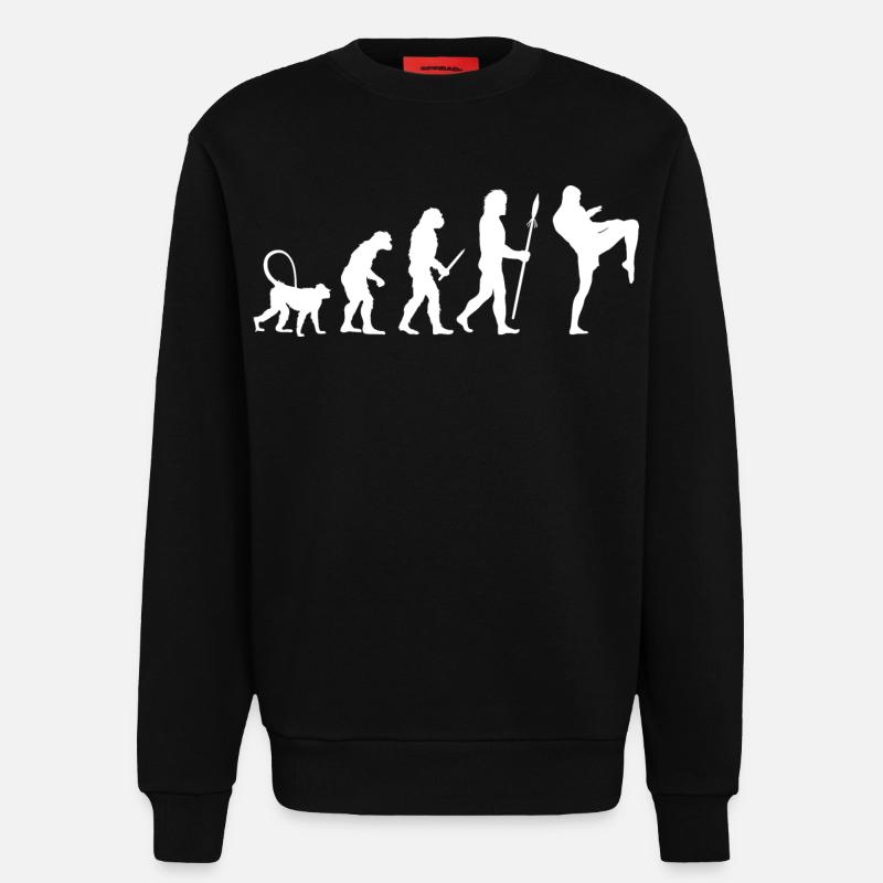 Entwicklung eines Kickboxers - Sweatshirt - made by SPREAD  - SOLID BLACK