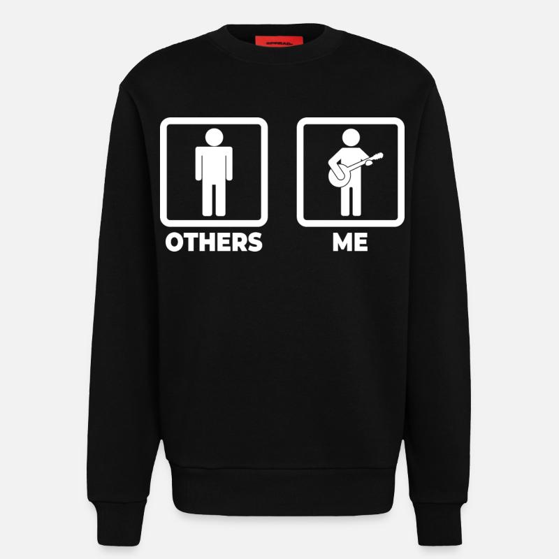 Banjo Strichmännchen - Sweatshirt - made by SPREAD - SOLID BLACK