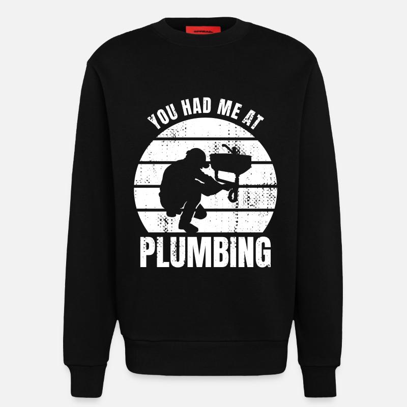 Du hattest mich bei Klempner - Sweatshirt - made by SPREAD  - SOLID BLACK