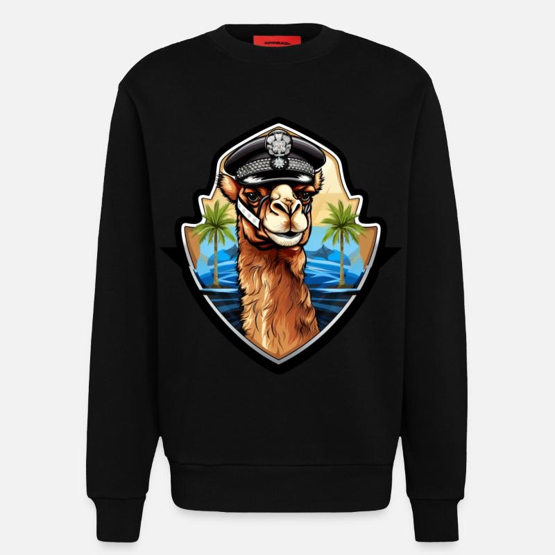 Kamel Polizei - Sweatshirt - made by SPREAD  - SOLID BLACK
