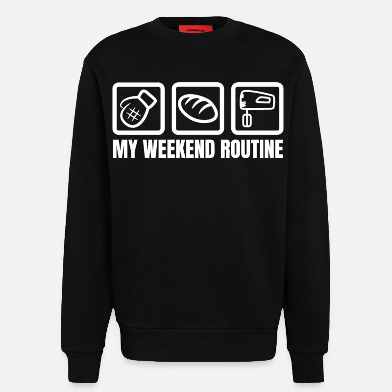 Lustiges Bäcker Wochenende - Sweatshirt - made by SPREAD  - SOLID BLACK