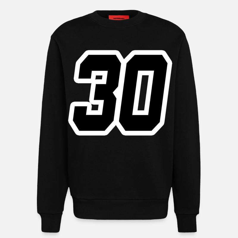 NUMMER DREISSIG 30 - Sweatshirt - made by SPREAD  - SOLID BLACK