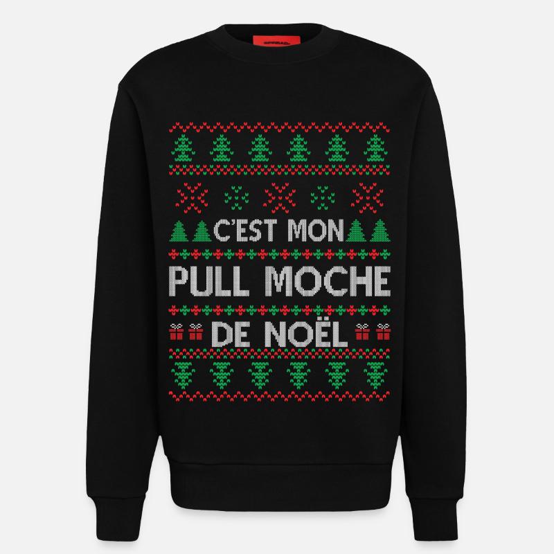 C'est Mon Pull Moche De Noël - Sweat bio décontracté fabriqué en UE - SOLID BLACK