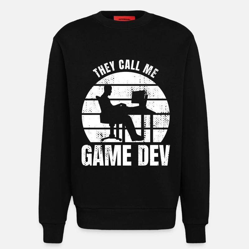 They Call Me Game Dev - Sweatshirt - made by SPREAD - SOLID BLACK