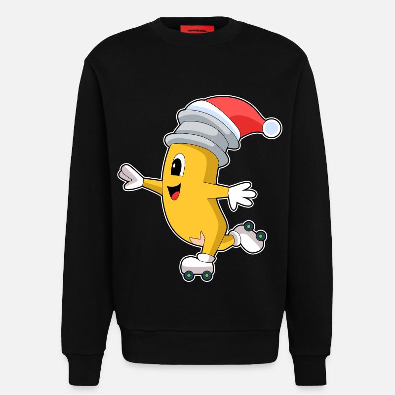 Bleistift Weihnachten Inline skating - Sweatshirt - made by SPREAD - SOLID BLACK