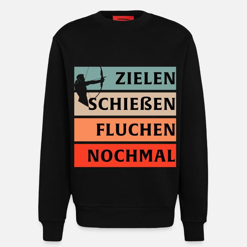 Bogen Bogenschießen - Sweatshirt - made by SPREAD  - SOLID BLACK