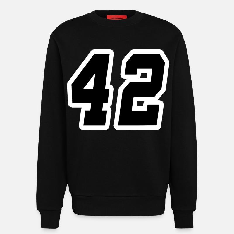 Nummer zweiundvierzig 42 - Sweatshirt - made by SPREAD  - SOLID BLACK