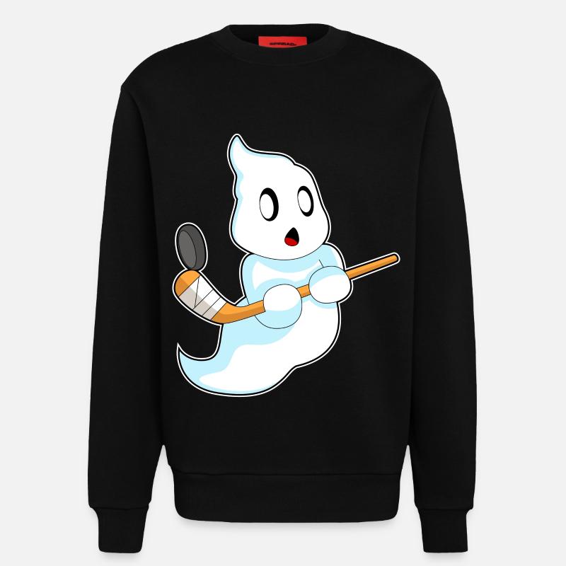 Geist Eishockey Eishockeyschläger - Sweatshirt - made by SPREAD  - SOLID BLACK