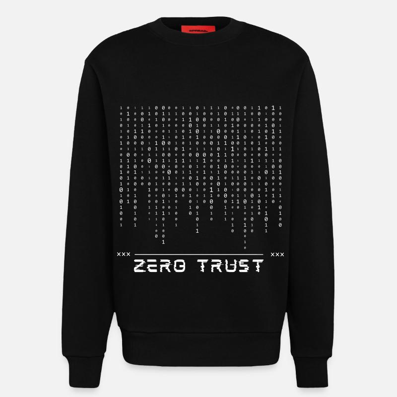 Zero-Trust-Binärcode - Sweatshirt - made by SPREAD  - SOLID BLACK