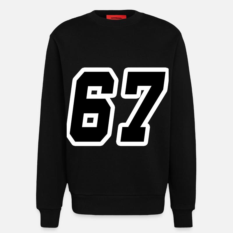 Nummer siebenundsechzig 67 - Sweatshirt - made by SPREAD  - SOLID BLACK