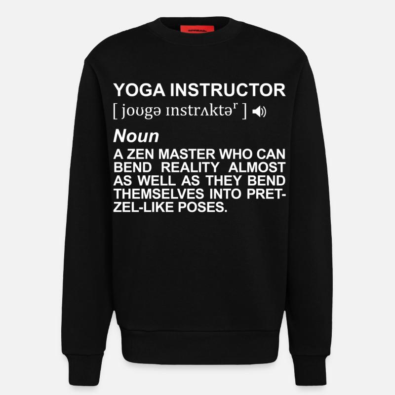 Yogalehrer Definition - Sweatshirt - made by SPREAD  - SOLID BLACK