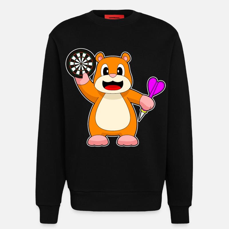 Cible de fléchettes de hamster - Sweat bio décontracté fabriqué en UE - SOLID BLACK