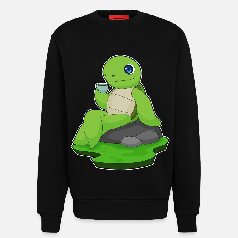 Turtle Coffee Mug - Sweatshirt - made by SPREAD  - SOLID BLACK