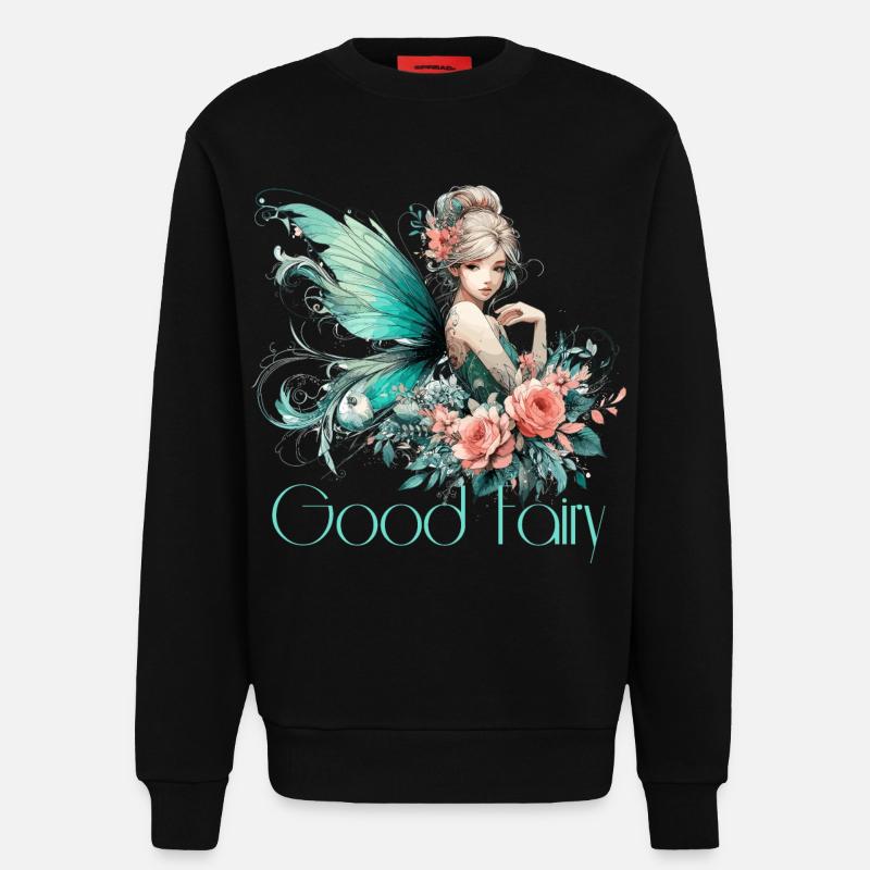 Gute Fee Geschenk - Sweatshirt - made by SPREAD  - SOLID BLACK