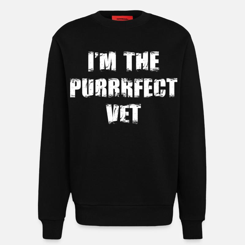 Ich bin der perfekte Tierarzt - Sweatshirt - made by SPREAD - SOLID BLACK