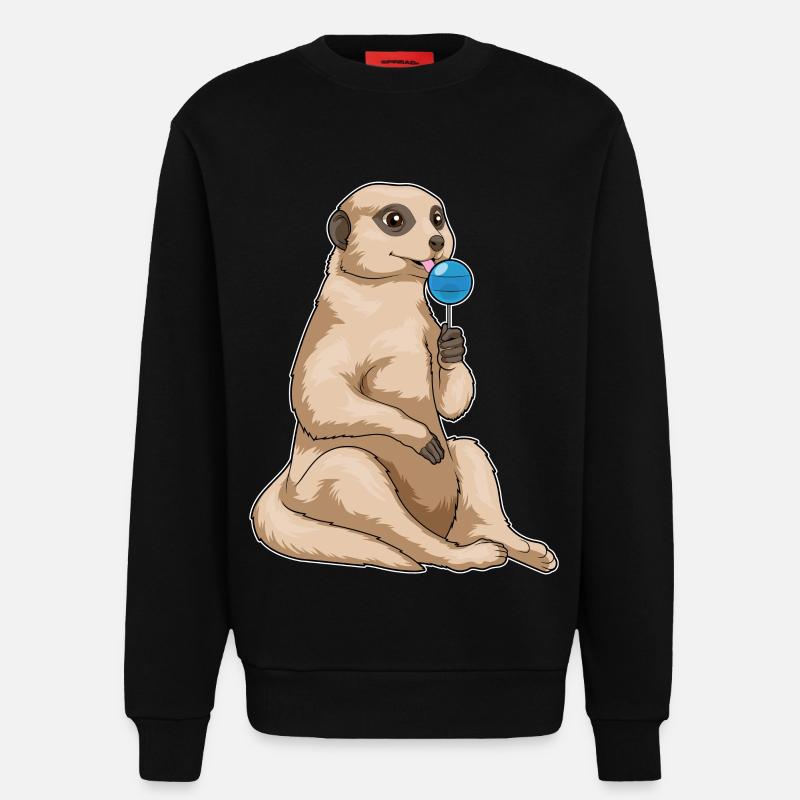 Erdmännchen Lutscher - Sweatshirt - made by SPREAD - SOLID BLACK