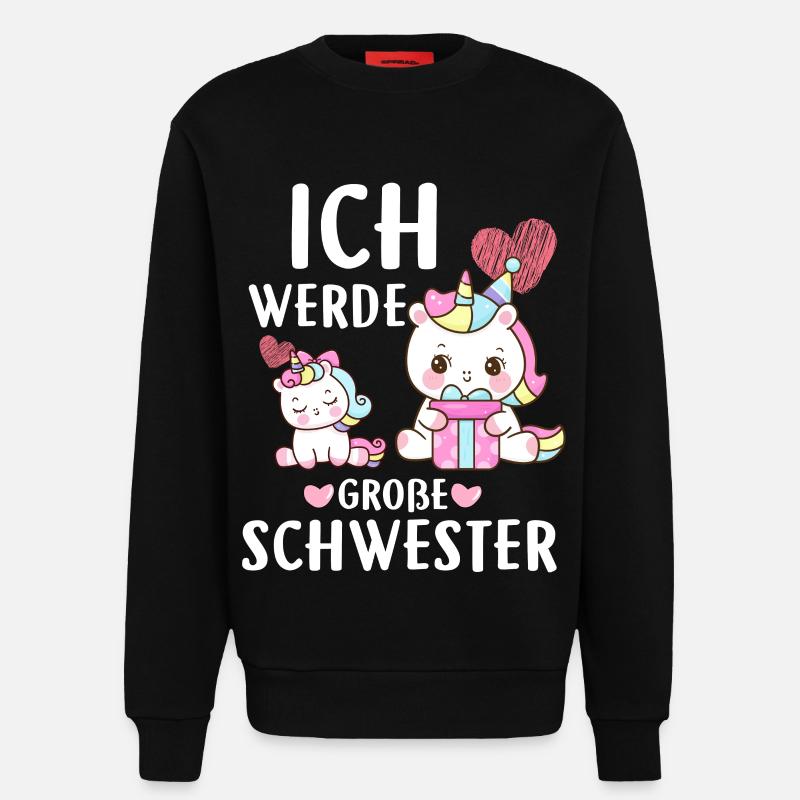 Ich Werde Eine Große Schwester - Sweatshirt - made by SPREAD  - SOLID BLACK