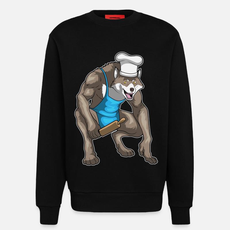 Werwolf Halloween Bäcker - Sweatshirt - made by SPREAD  - SOLID BLACK
