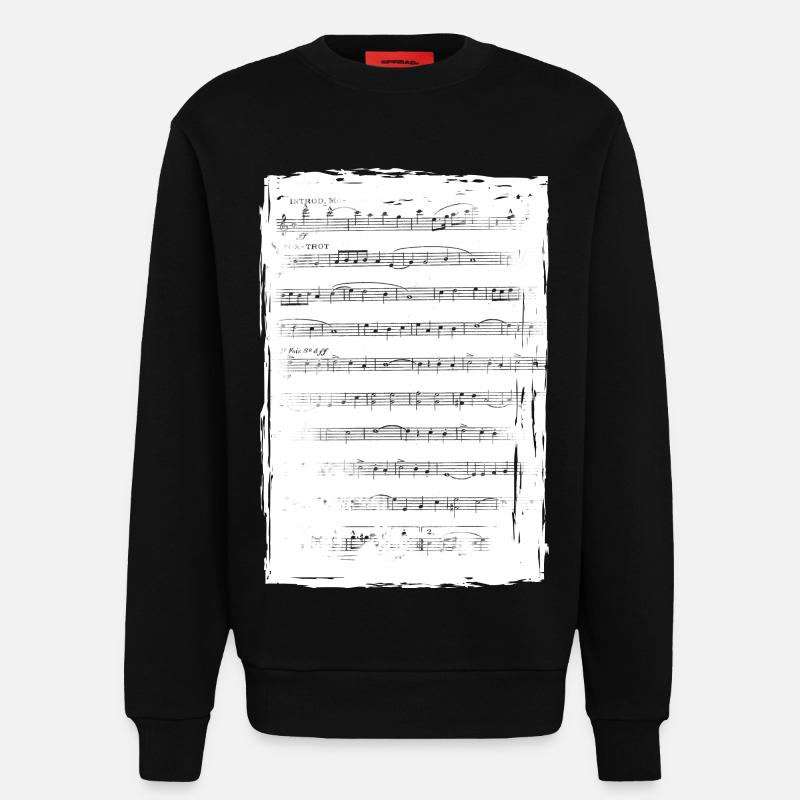 Notenblatt - Sweatshirt - made by SPREAD - SOLID BLACK
